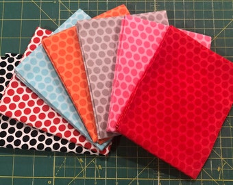 Honeycomb Polka Dot Fat Quarter Bundle of 7 by Riley Blake LAST ONE