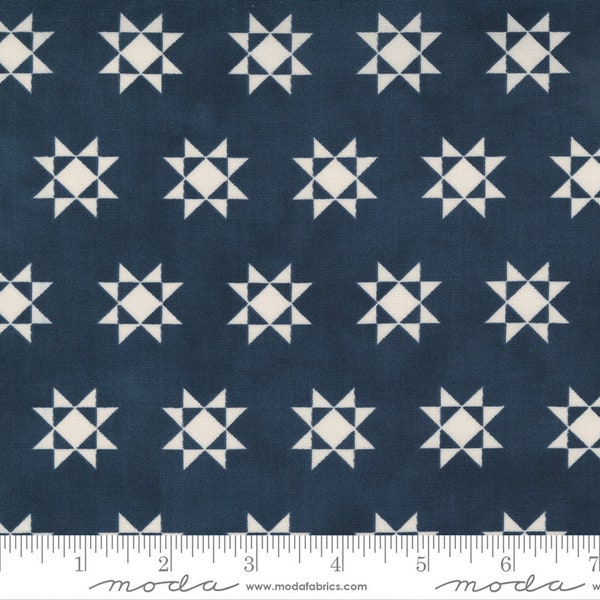 Starlight Gatherings American Blues Porcelain Quilt Block Star 49160 13 by Primitive Gatherings for Moda