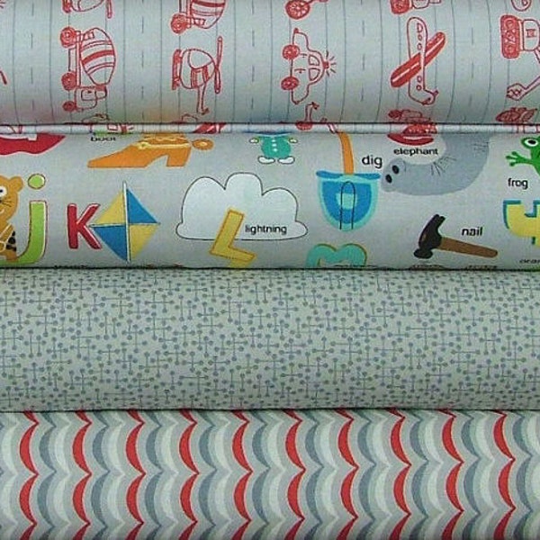 Half Yard Bundle of Apple Jack in Gray by Tim and Beck for Moda