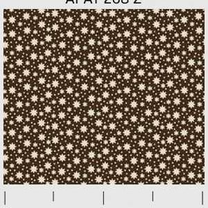 May include: A brown background with a repeating pattern of small white stars.