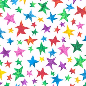 The  Polar Bear Kids Stars A-7673-X by Eric Carle for Andover Fabrics
