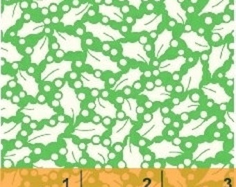 Storybook Christmas Green Holly 41744-2 by Whistler Studios for Windham Fabrics