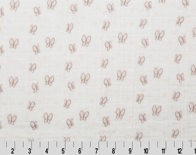 Butterfly Embrace Double Gauze Swaddling Cloth in Pink by Shannon