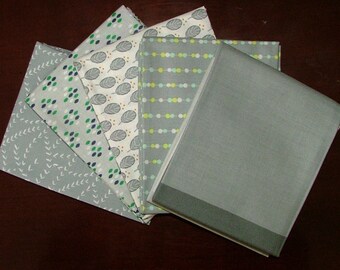 Color Me Happy Fat Quarter Bundle of 4 and 1 HALF YARD in Gray by V & Company for Moda 2 LEFT