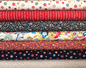 Lulu Fat Quarter Bundle of 9 prints designed by Chez Moi for Moda