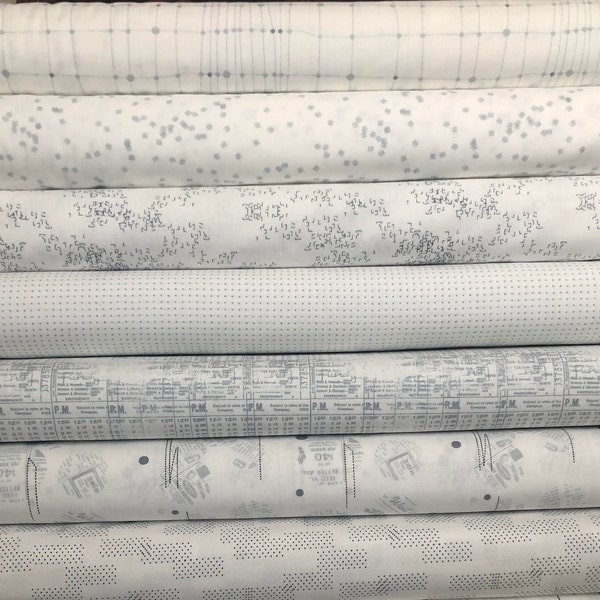 Modern Background Paper Even More Fat Quarter Bundle of 7 by Brigitte Heitland of Zen Chic for Moda