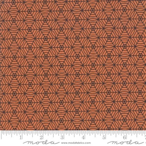Midnight Magic Pumpkin Spiderweb 24085 12 by April Rosenthal of Prairie Grass for Moda