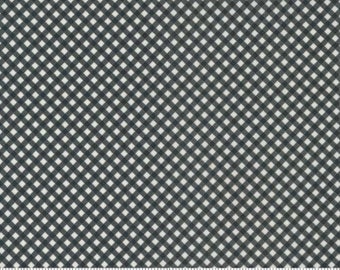 Flirt Diagonal Gingham Black 55575 13 designed by Sweetwater for Moda