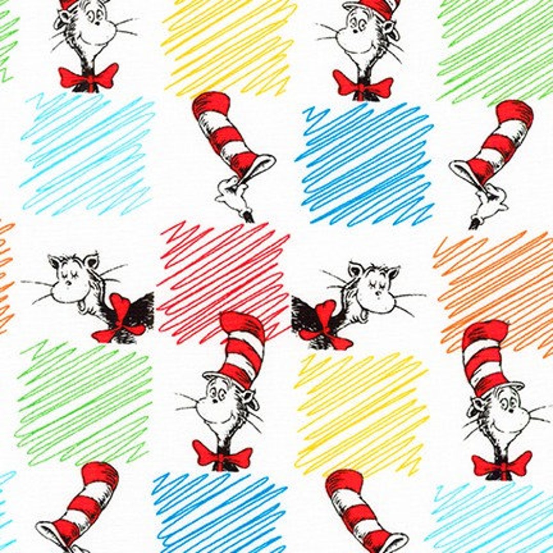 The Cat in the Hat Multi Scribble Squares With Cats ADE19063205 MULTI