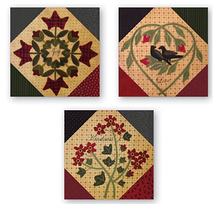 Monthly Seasonal Wool Applique Kits - 8x10 - Country Treasures