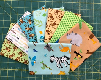 Zoofari Fat Quarter Bundle of 8 prints by Doodlebug Design for Riley Blake - LAST ONE