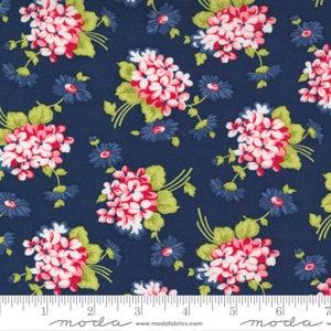 One Fine Day Navy Fresh Cut Floral Bouquet 55234 18 by Bonnie & Camille for Moda