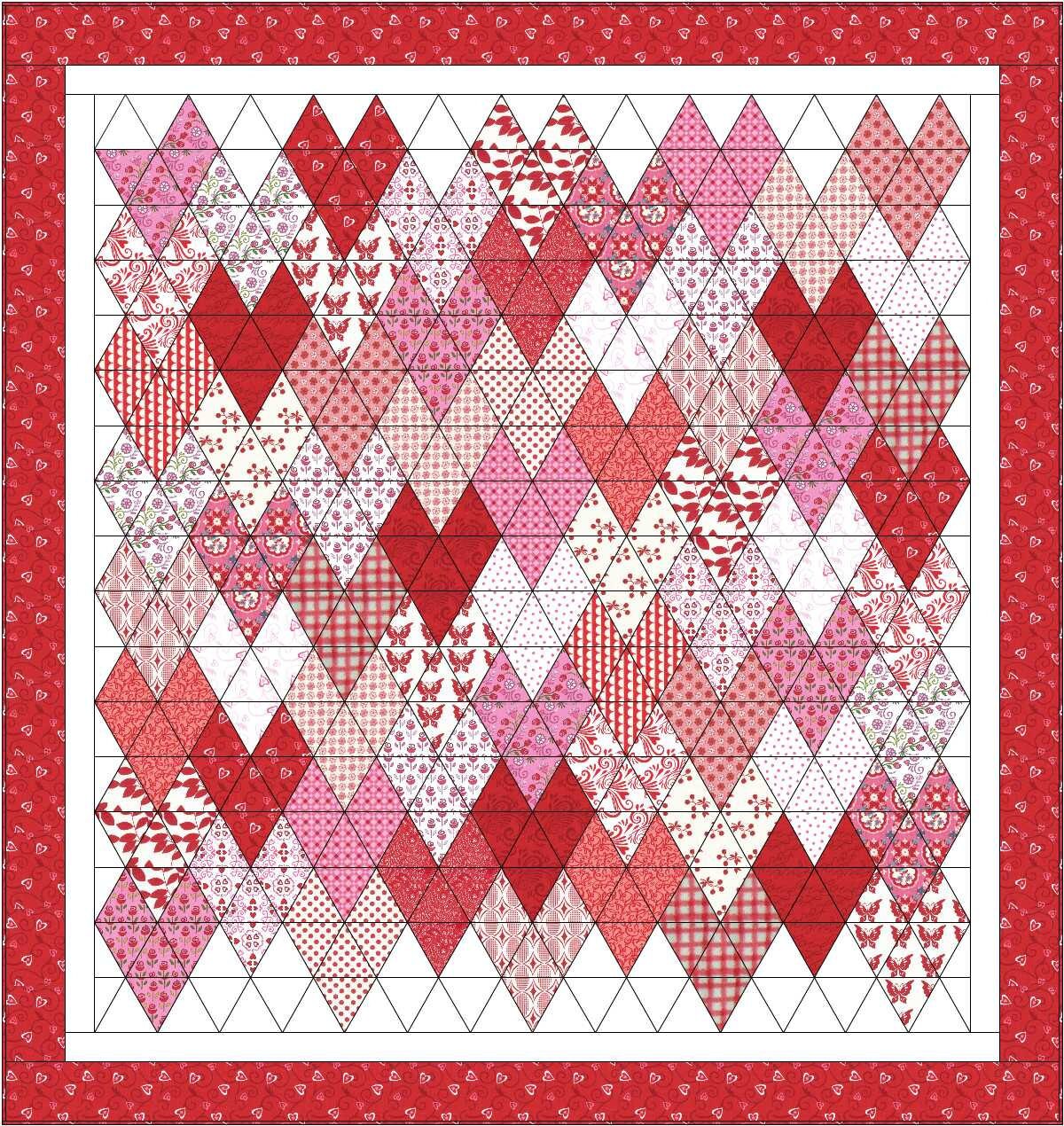 Hearts Hearts Hearts Quilt Pattern in PDF Etsy
