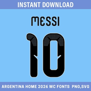 Messi 10 Football Jersey Number SVG PNG ,Sport Cut Files Transparent Background (Digital Download)