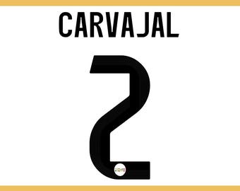 Dani Carvajal Jersey Number 2 SVG PNG, Football Design (Digital Download)