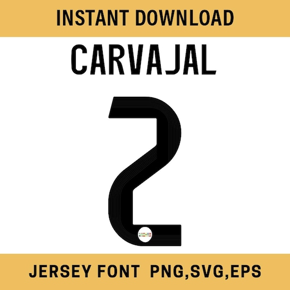 Dani Carvajal Jersey Number 2 SVG PNG, Football Design (digital