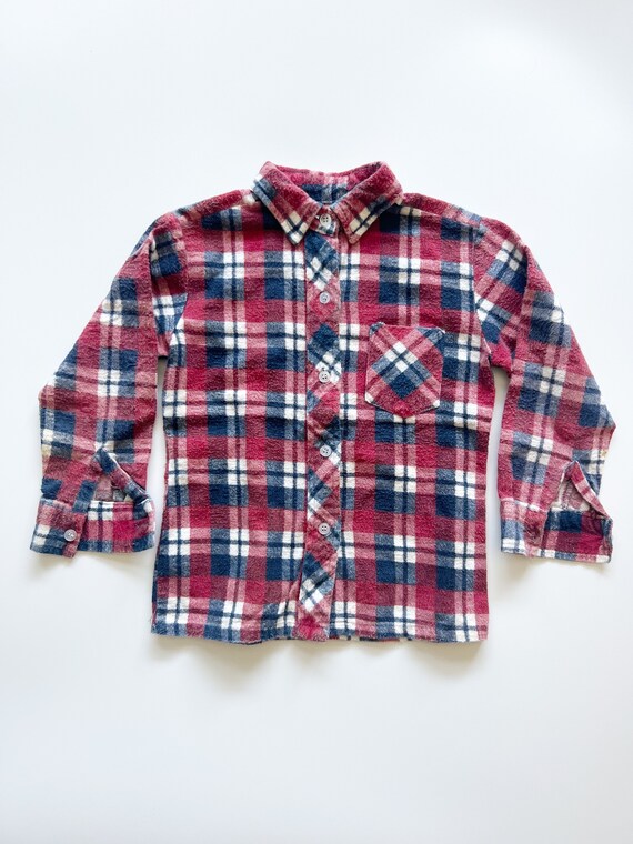 Vintage kids plaid long sleeve- size 3 - image 1