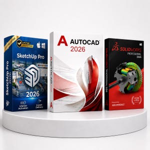 Professionelles CAD Software Pack 2026 SketchUp Autocad SolidWorks