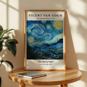 Van Gogh Starry Night Poster: Museum-Style Art Print