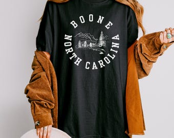 Camisa Boone Comfort Colors®, estilo vintage de Carolina del Norte, teñida en prenda