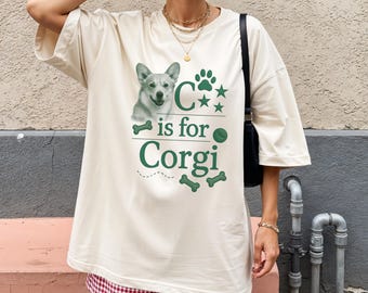 Corgi Comfort Colors T-shirt, Cute Dog Lover Gift