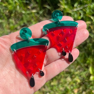 Summer Watermelon Slices Resin Earrings