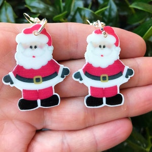 Santa Claus Resin Earrings