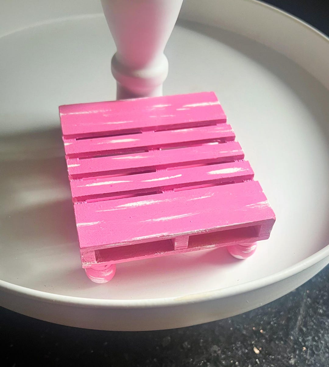 Pink Rustic Farmhouse Mini Wood Riser Tier Tray Decor - Etsy