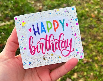 Happy Birthday Mini Wood Sign Tiered Tray Decor
