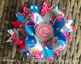 Owls Birthday Party Boutique Hairbow