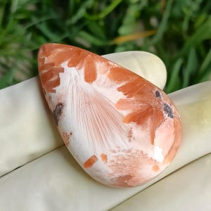 43 Cts. Pink Scolecite Worry Stones, Cleanse + Purify, Pink Scolecite Thumb Stone, Pink Scolecite, Scolecite Worry Stones, Crystal for Sleep
