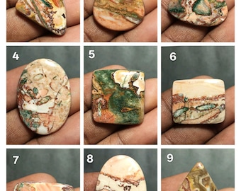 Cabujón de jaspe Picasso de alta calidad: piedra preciosa natural para la fabricación de joyas al por mayor, artesanía curativa con cristales protectores, regalo único para cristal