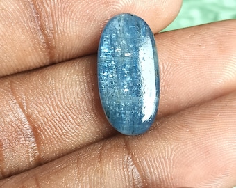 11 Cts. Natural Blue Kyanite  Loose Free Form oval Shape Cabochon Faceted Kyanite loose gemstone Blue Kyanite Cabochon for jewelry Making