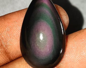 18 Jh. Regenbogen Obsidian Handsteine, Kristall aussuchen, Blau Lila Grün Obsidian, Wurzel Chakra Heilsteine, Meditation Erdungsstein