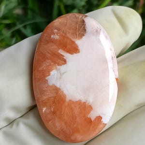 39 Cts. Pink Scolecite Worry Stones, Cleanse + Purify, Pink Scolecite Thumb Stone, Pink Scolecite, Scolecite Worry Stones, Crystal for Sleep