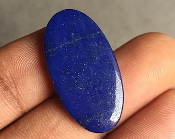 Cabujón de lapislázuli azul profundo natural, gema de lapislázuli, gema azul, piedra azul real, dorso liso y plano, gema de lapislázuli pulida