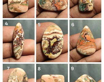 Cabujón de jaspe Picasso de alta calidad: piedra preciosa natural para la fabricación de joyas al por mayor, artesanía curativa con cristales protectores, regalo único para cristal