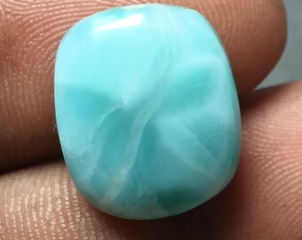 Cabujón de larimar natural AAA+ de 14 quilates, calidad excepcional. Cabujones de larimar de formas mixtas. Larimar para joyería. República Dominicana. Gema suelta de larimar.