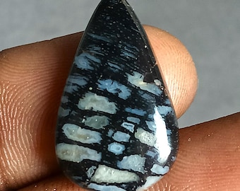 Hueso de dinosaurio de 14 quilates - Colgante cabujón de hueso de dinosaurio fósil rojo y amarillo, joyería hecha a mano, piedra natural, gema rara de ágata plumosa.