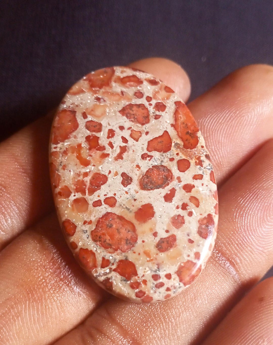 64cts.top Quality Natural Asteroid Jasper Cabochon Loose Gemstone
