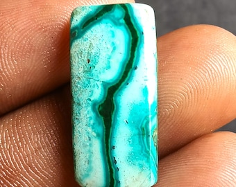 13 quilates. Piezas únicas. Cabujón de crisocola y malaquita A1. Piedra preciosa natural pulida. Cabujón de diseño para la fabricación de colgantes y anillos de alta joyería.
