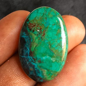 32 Cts. Azurite Chrysocolla, Peru Chrysocolla Polished Blue Green Chrysocolla Gemstone, Chrysocolla with Shattuckite making jewelry.