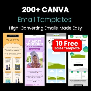 200+ Canva Email Templates | High-Converting Email Templates for Shopify, Klaviyo, Mailchimp, ConvertKit | E-commerce Marketing