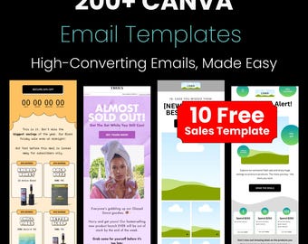 200+ Canva Email Templates | High-Converting Email Templates for Shopify, Klaviyo, Mailchimp, ConvertKit | E-commerce Marketing