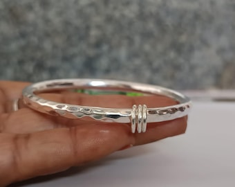 Solid Thick Heavy Silver Bangle, Solid 925 Sterling Silver, Chunky Silver Bangle, Beautiful Silver Bangle, Personalized Gift, Gift for Her