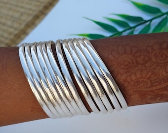 Solid Thick Heavy Silver Bangle, Solid 925 Sterling Silver, Chunky Silver Bangle, Beautiful Silver Bangle, Personalised Gift, Gift for Her