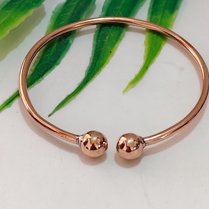Pure Copper Copper Ball Bracelet,Adjustable Handmade Bangle, Health Benefit Copper Jewelry,Women Men Bracelet, Anniversary Gift