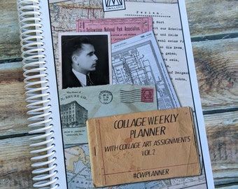 Vol. 2 - Collage Weekly Planner - With collage-art assignments