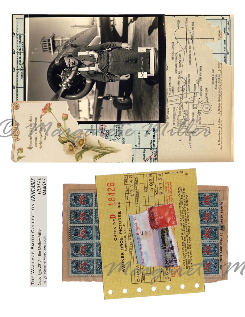 May include: A vintage yellow check with the text "Warner Bros. Pictures, Inc." and "Check No. 18426" printed on it. The check is dated 13142 and has a handwritten note on it that says "Building & CPR Building, Vic".