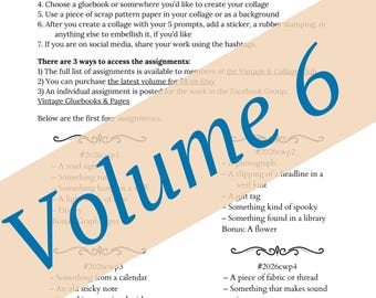 PRINTABLE Vol. 6 Collage assignments